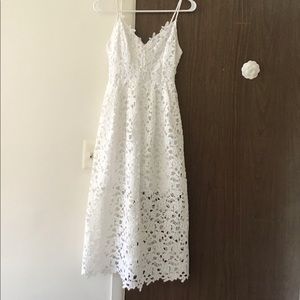 ASTR THE LABEL Lace A Line Midi Dress